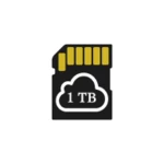 1tb storage : secure cloud android application logo